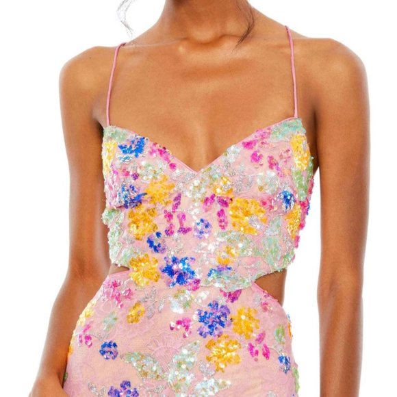 NWT Mac Duggal 68067 Sequin Column Gown, Size 12 - Picture 3 of 12